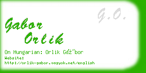 gabor orlik business card